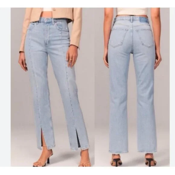 Abercrombie & Fitch 90's Ultra high rise straights sz8 - Picture 4 of 4